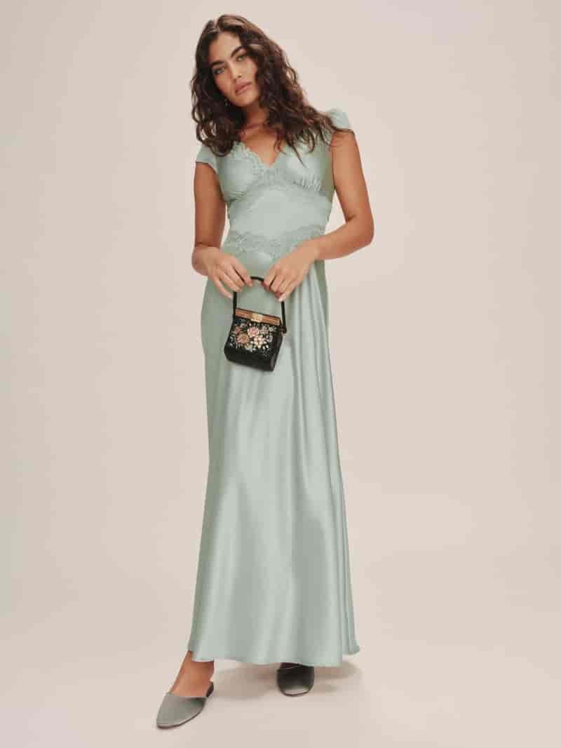 Reformation Noem Satin Dress $348
