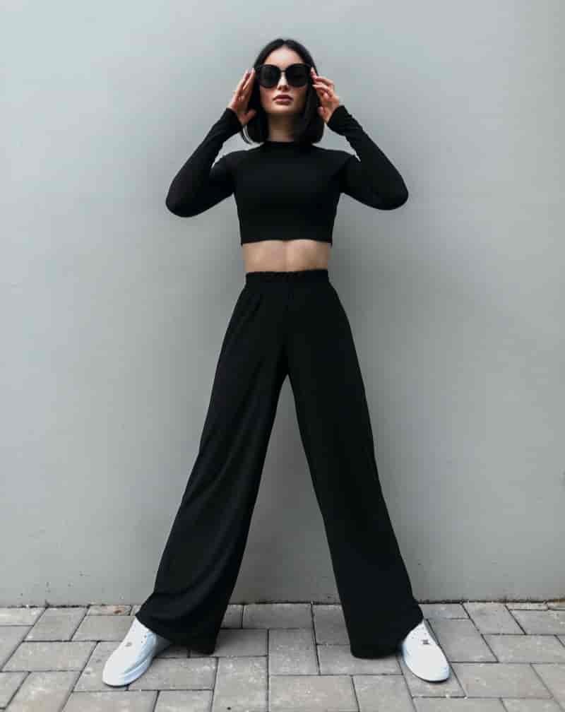 Crop Top Wide Leg Pants California Style