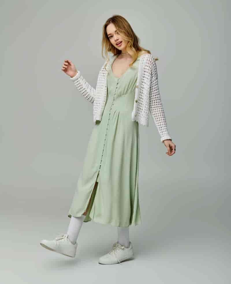dress with sneakers outfit