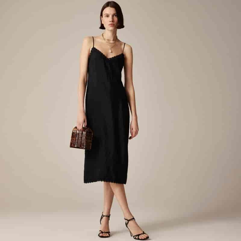 J. Crew Natasha Crochet-trim Slip Dress $178