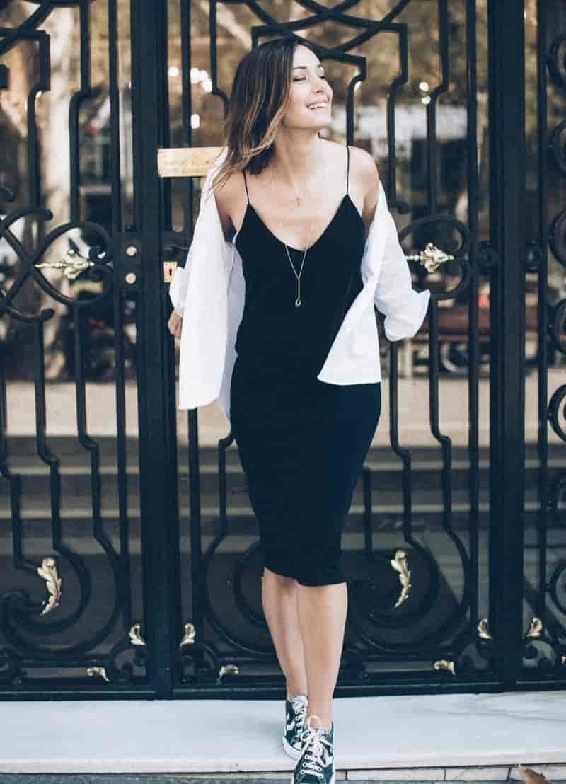 dressy night out sneaker outfit