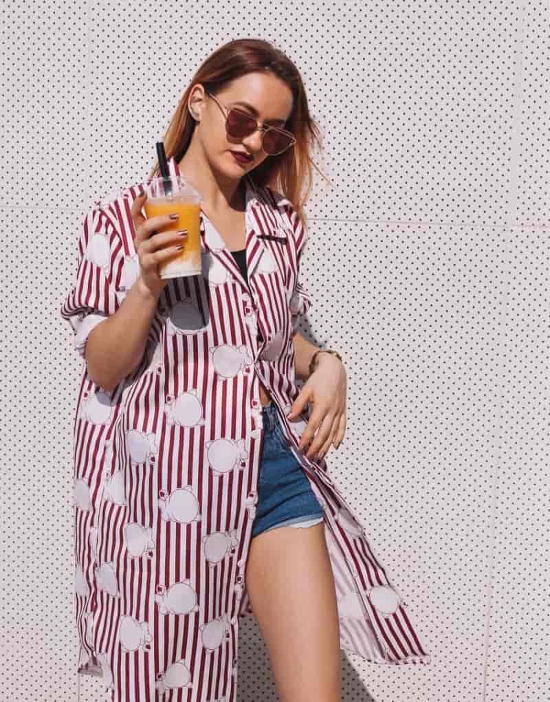 Shorts Long Button-up LA Outfit