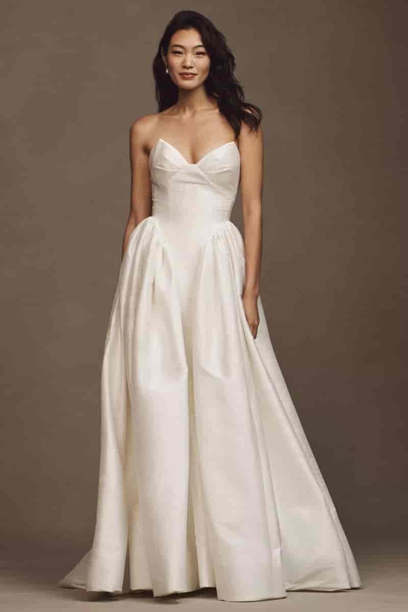 Willowby by Watters Ember Strapless Drop-Waist Dupioni Wedding Gown $1,895