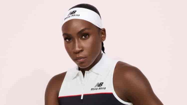 Coco Gauff Sports New Balance x Miu Miu Collab