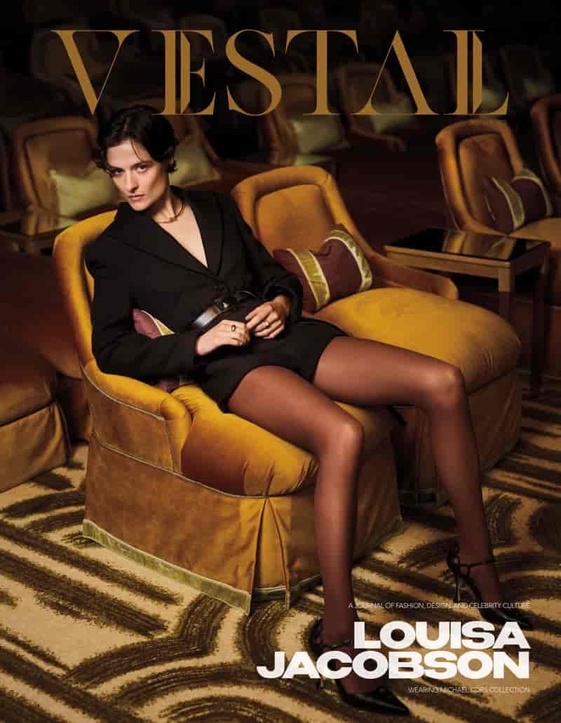 Louisa Jacobson poses on Vestal Magazine cover.