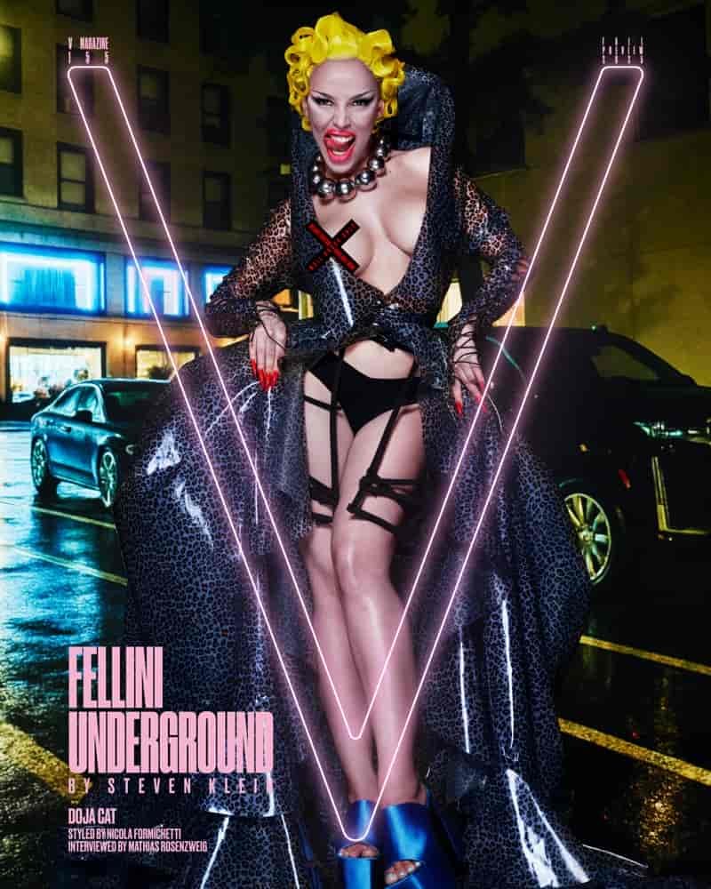Doja Cat poses on V Magazine V155 Fall 2025 cover.