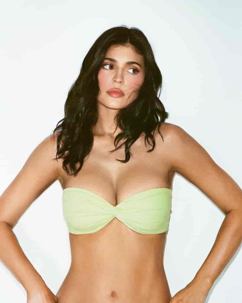Kylie Jenner poses for the KHY Cotton Stretch collection.
