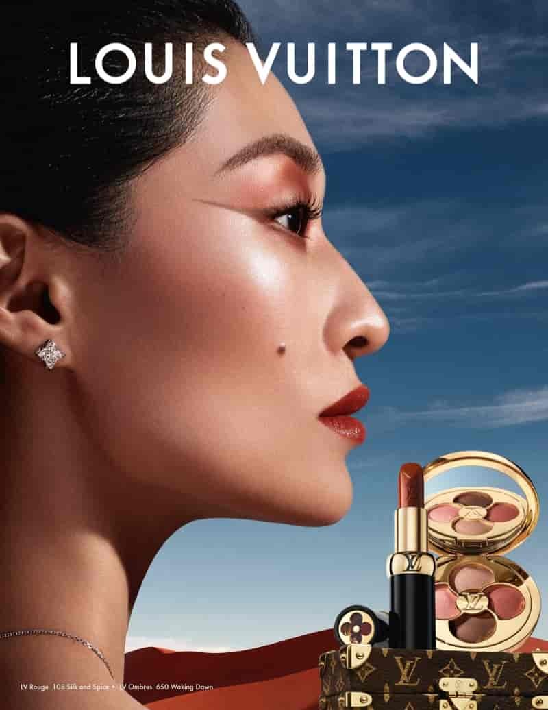 Chu Wong fronts Louis Vuitton La Beauté Louis Vuitton campaign.