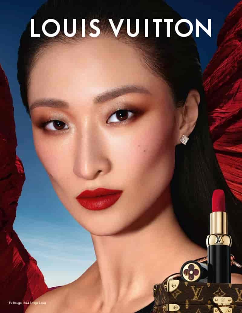 Chu Wong fronts Louis Vuitton La Beauté Louis Vuitton campaign.