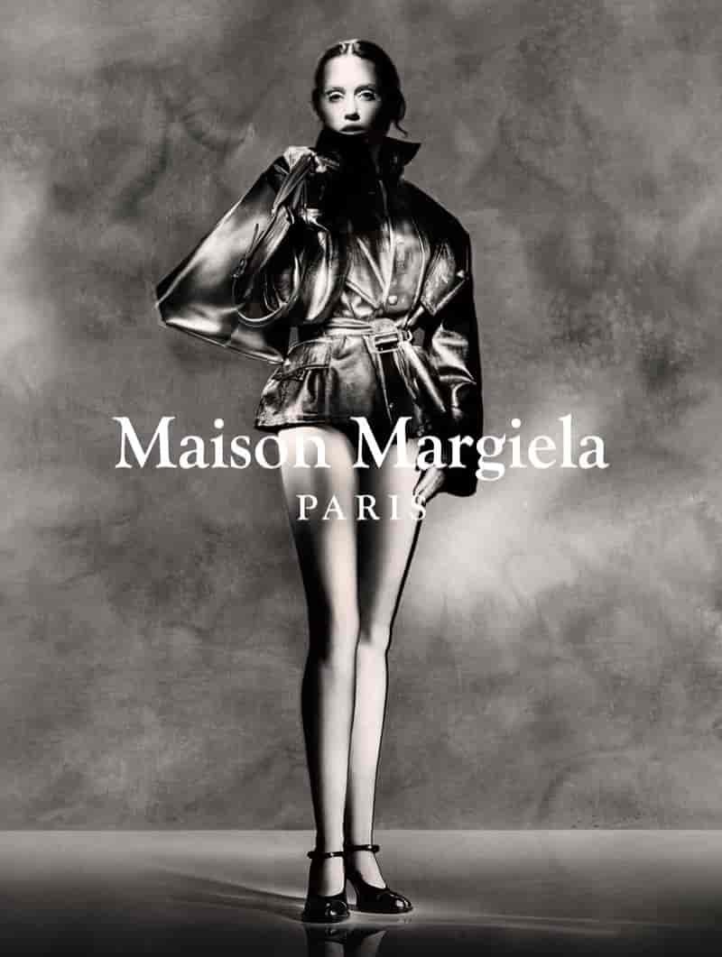 Miley Cyrus poses in Maison Margiela's fall-winter 2025 campaign.