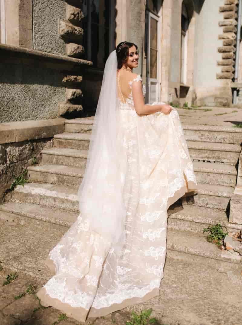Wedding Dress Stairs