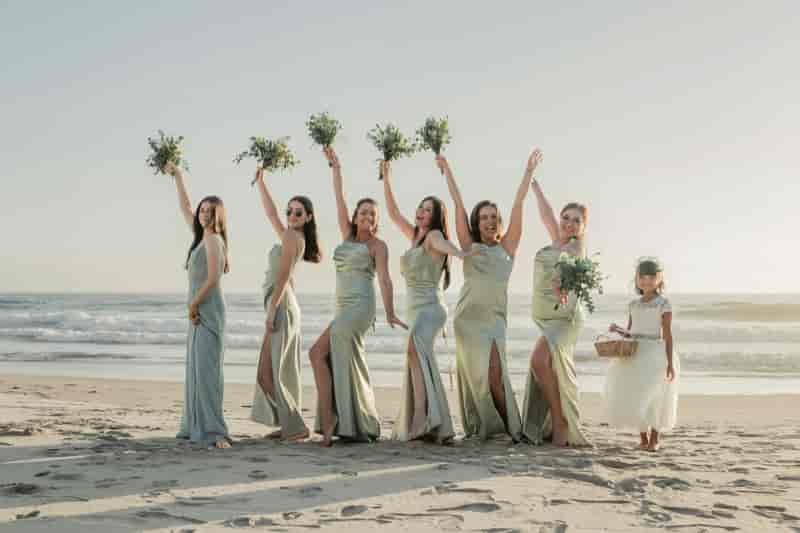Green bridesmaid dresses