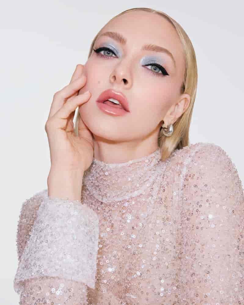 Amanda Seyfried poses in Lancôme's 90th anniversary campaign.