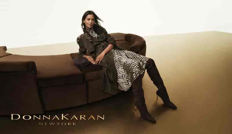 Liya Kebede poses in Donna Karan's fall 2025 campaign.