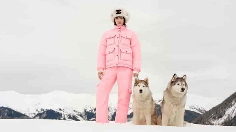 Nana Komatsu poses in the Chanel Coco Neige 2025/2026 campaign.