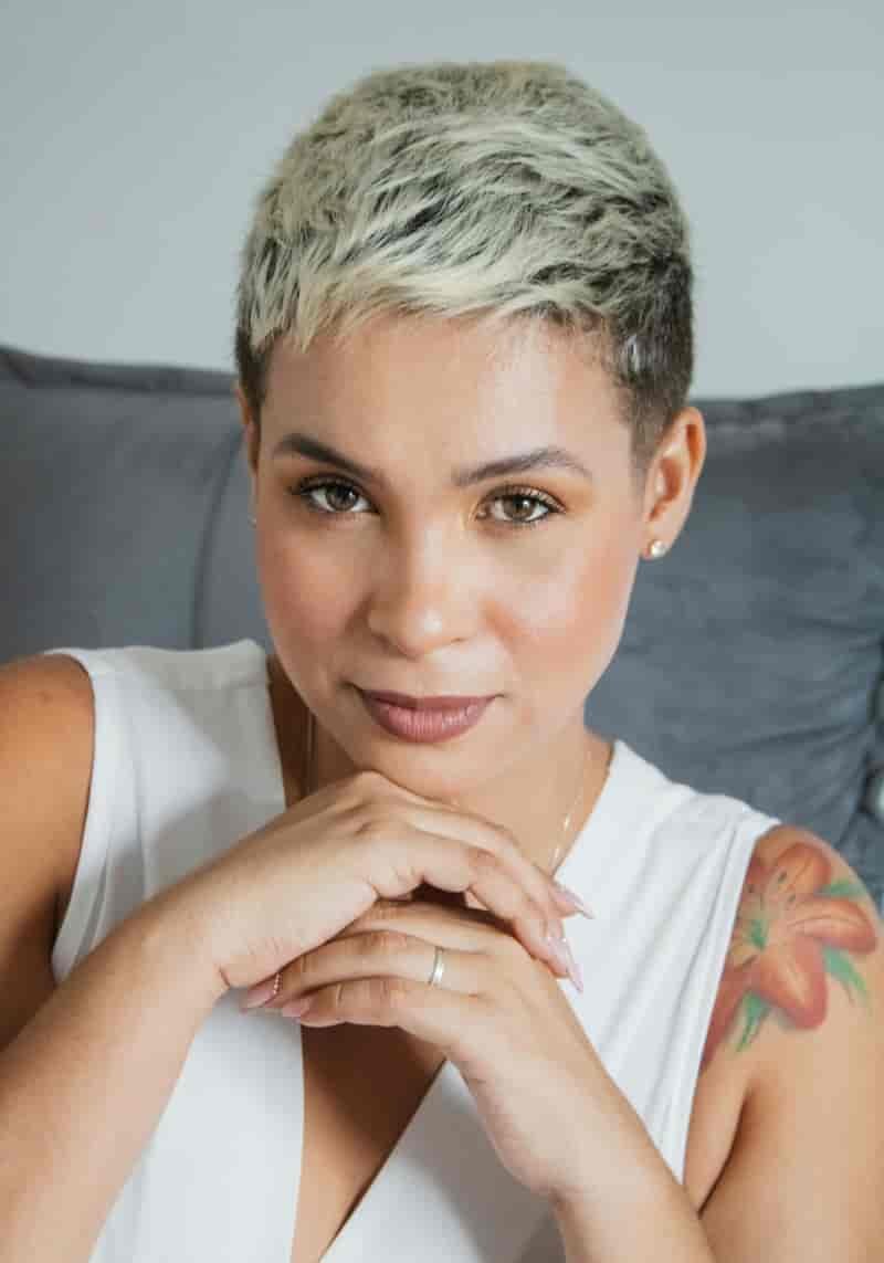 Choppy pixie cut