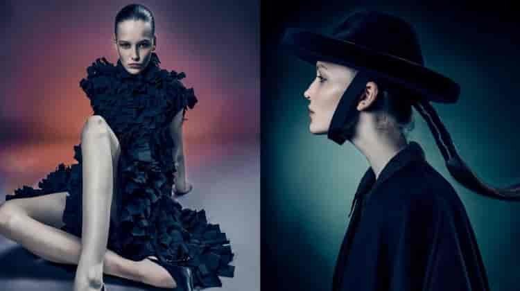 Daniela Kaszturova Models Dark Glamour for ELLE Bulgaria