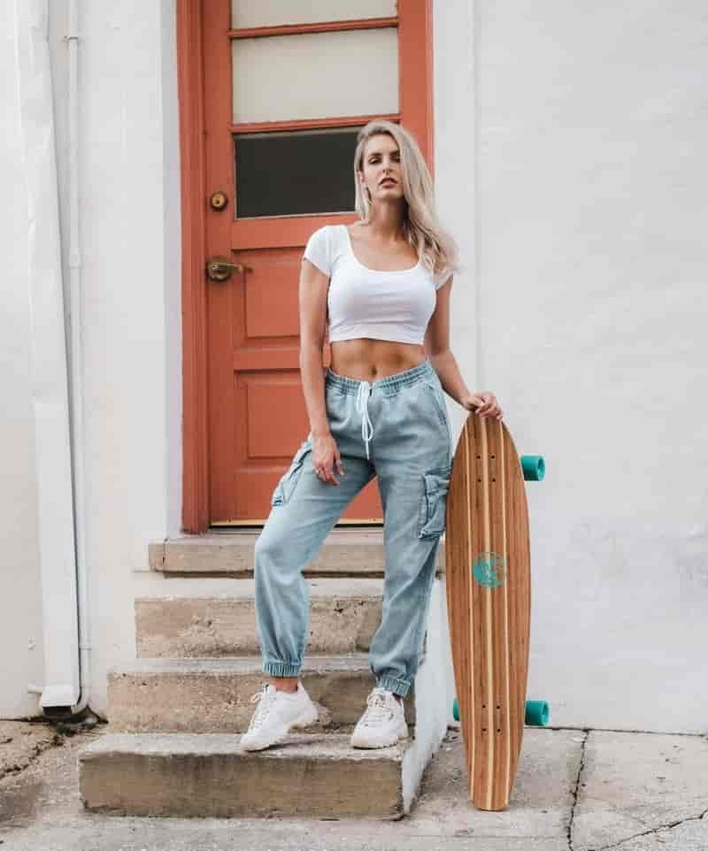Denim sweatpants joggers