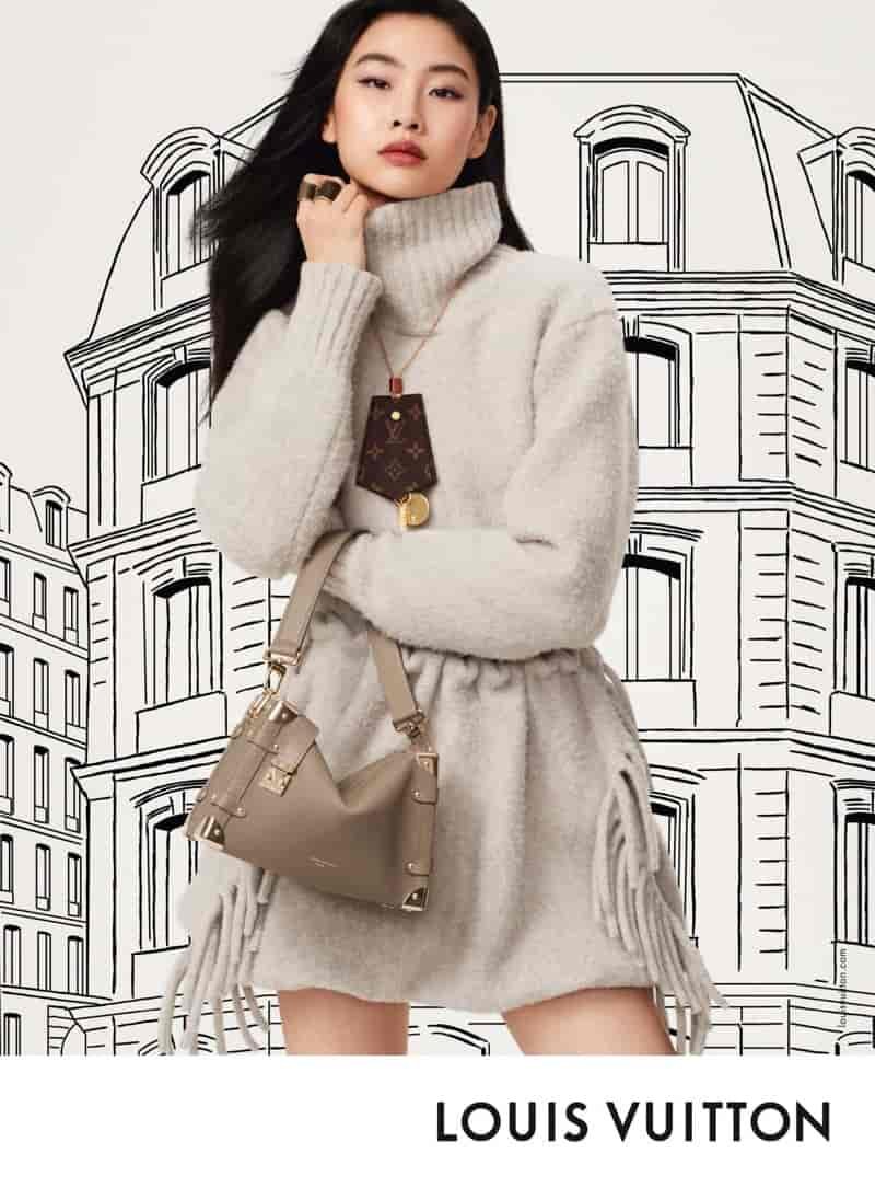 Hoyeon fronts Louis Vuitton fall-winter 2025 handbag campaign.