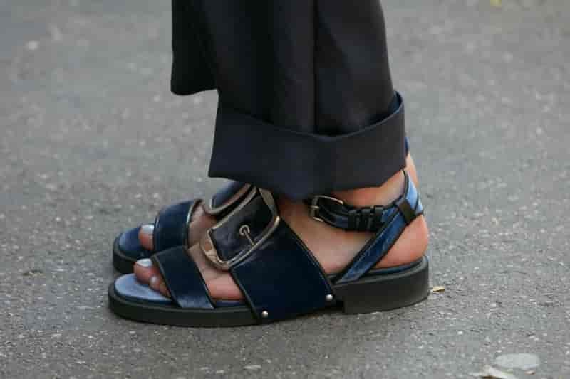 Strappy black sandals