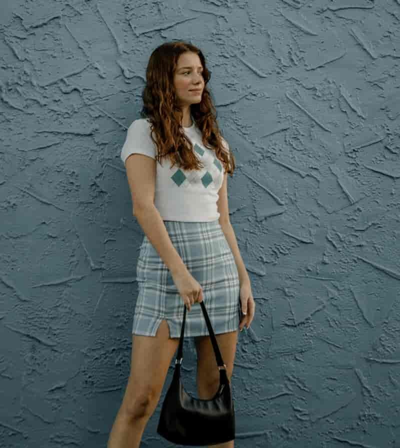 Top plaid skirt