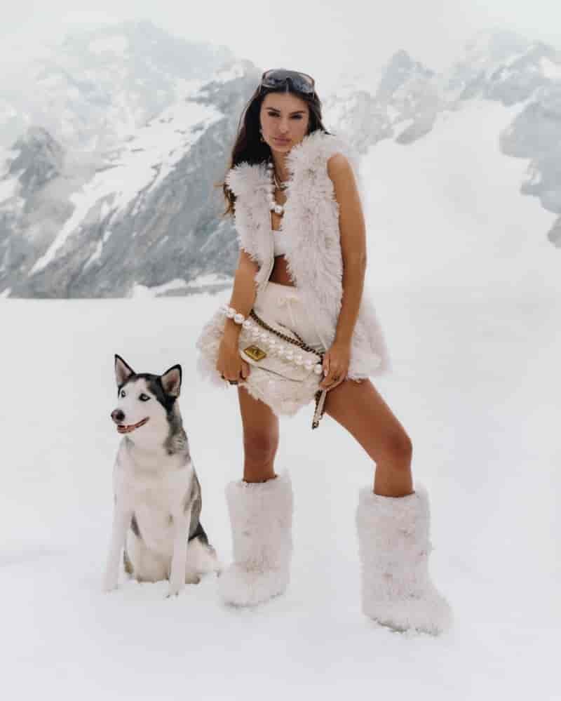 Emily Ratajkowski stars in Kurt Geiger's Holiday 2025 campaign.