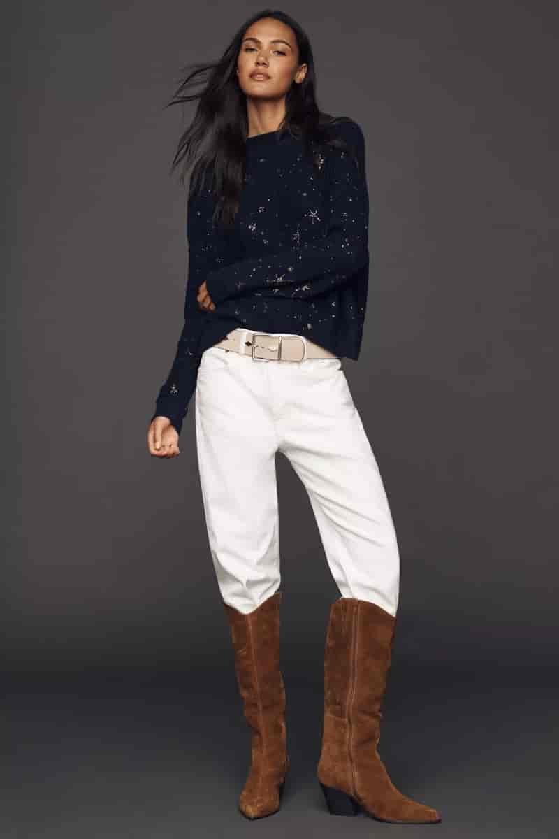 Pilcro The Alani Cashmere Mock-Neck Sweater $148