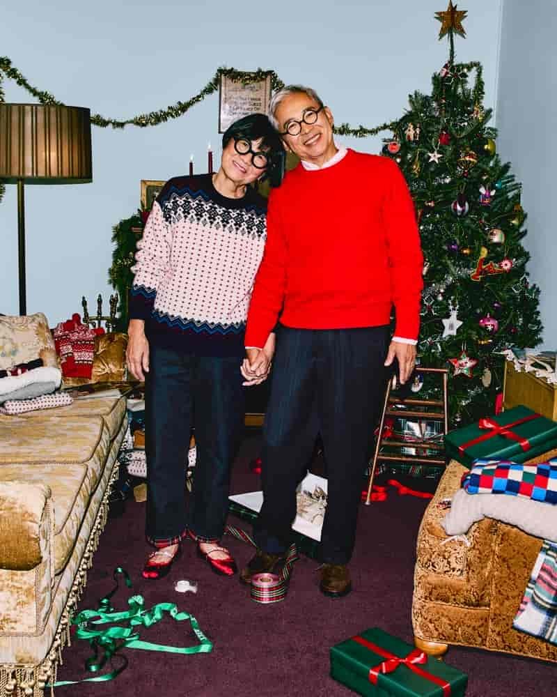 Aki & Koichi Kim star in J. Crew's Holiday 2025 campaign.