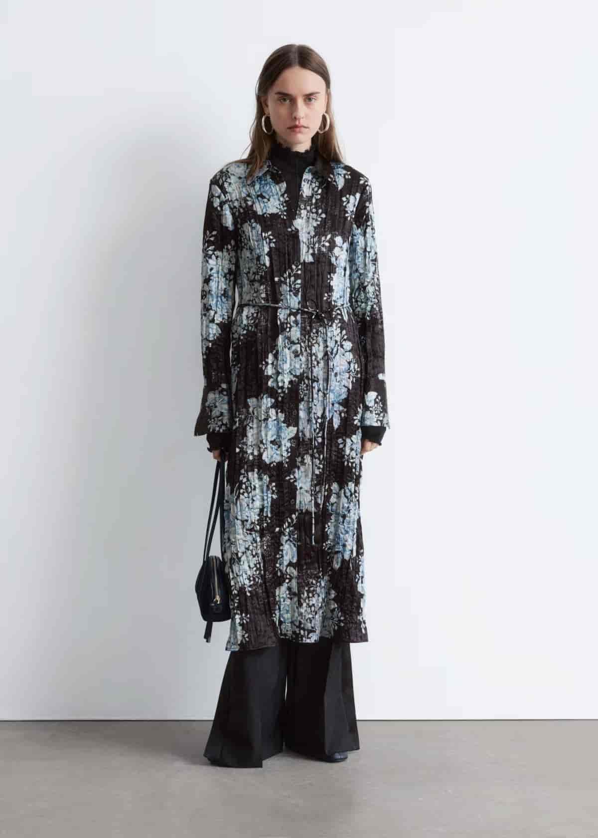 Other Stories Crepe Midi Shirt Dress
