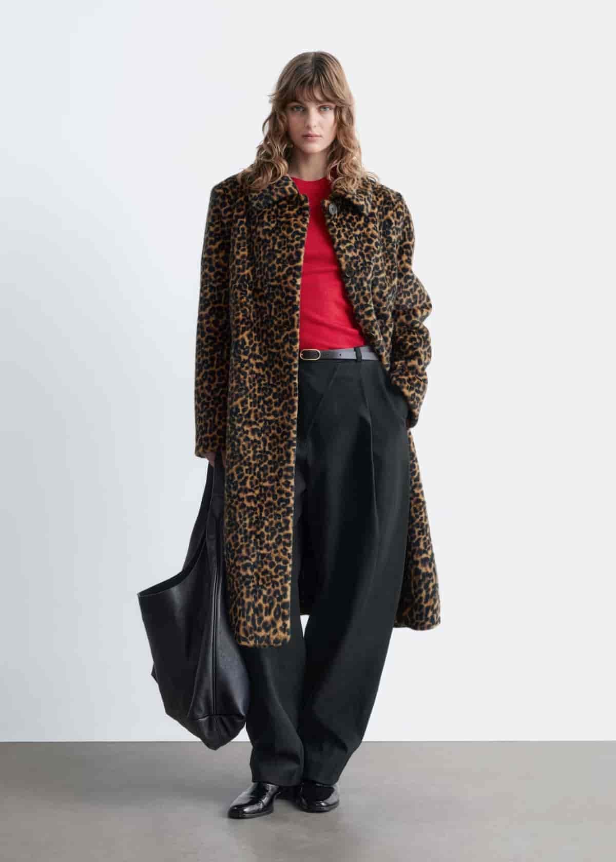 & Other Stories Faux Fur Leopard Print Coat $299
