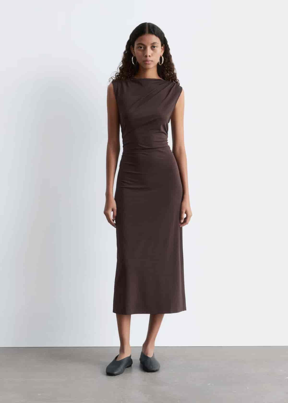 & Other Stories Sleeveless Draped Midi Dress $129