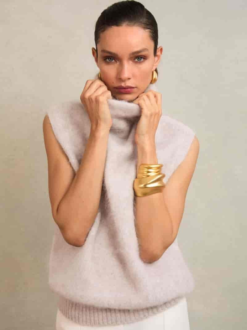 Reiss Atelier Misty 100% Brushed Cashmere Tank Top $495